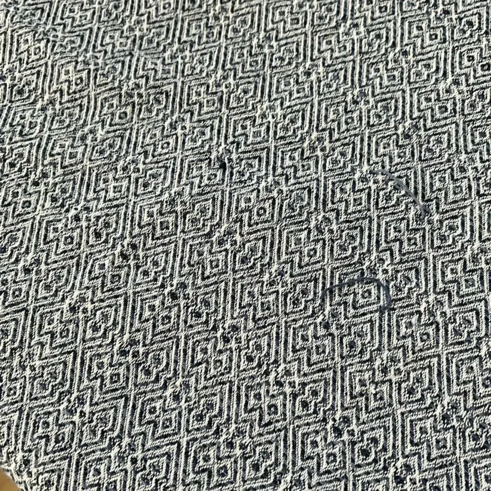 Coyuchi Blue Geometric King Duvet Cover Organic Cotton